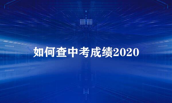 如何查中考成绩2020