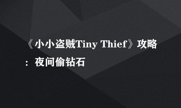 《小小盗贼Tiny Thief》攻略:夜间偷钻石