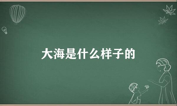 大海是什么样子的