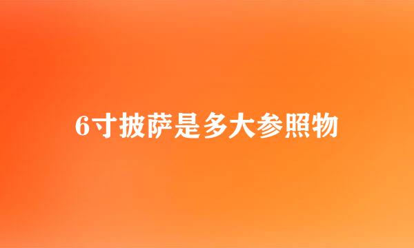 6寸披萨是多大参照物