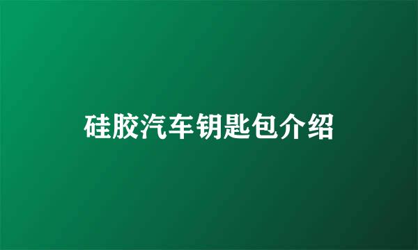 硅胶汽车钥匙包介绍
