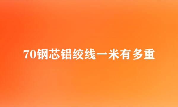 70钢芯铝绞线一米有多重