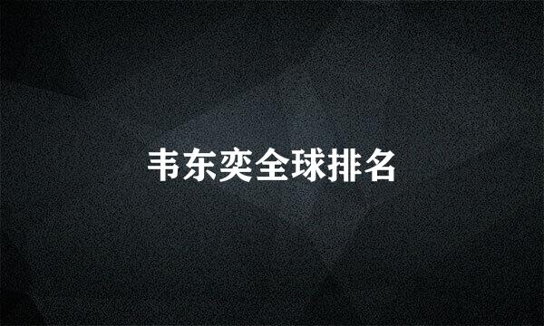 韦东奕全球排名
