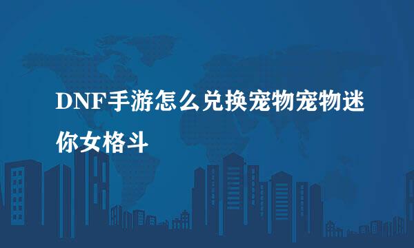 DNF手游怎么兑换宠物宠物迷你女格斗