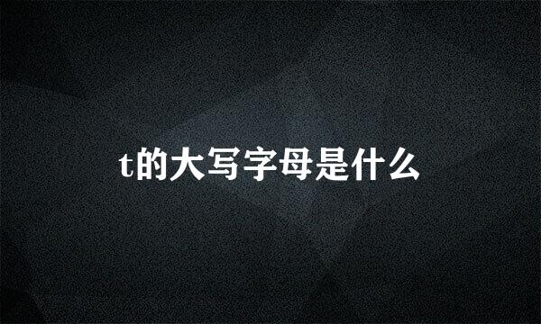 t的大写字母是什么