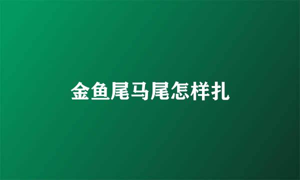 金鱼尾马尾怎样扎