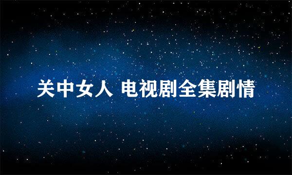 关中女人 电视剧全集剧情