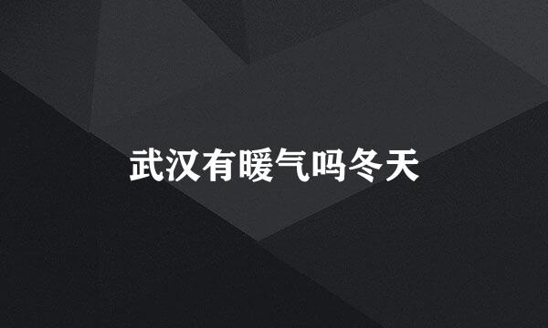 武汉有暖气吗冬天