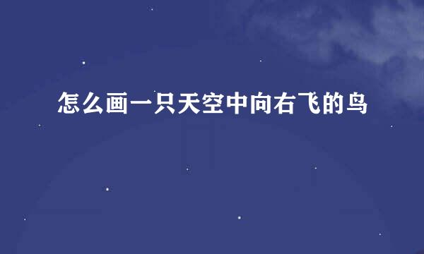 怎么画一只天空中向右飞的鸟