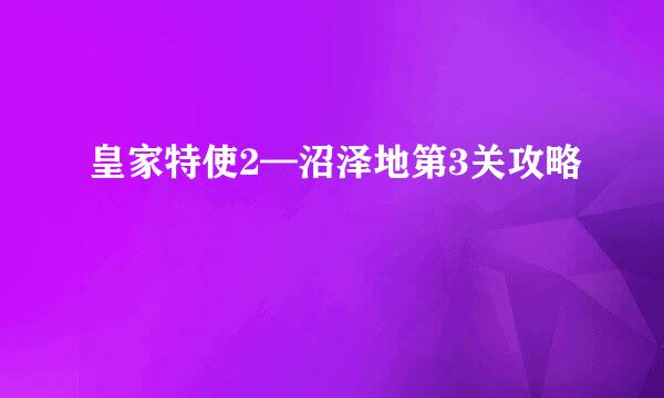 皇家特使2—沼泽地第3关攻略