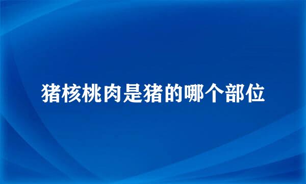 猪核桃肉是猪的哪个部位