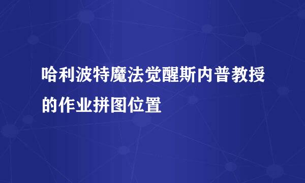哈利波特魔法觉醒斯内普教授的作业拼图位置