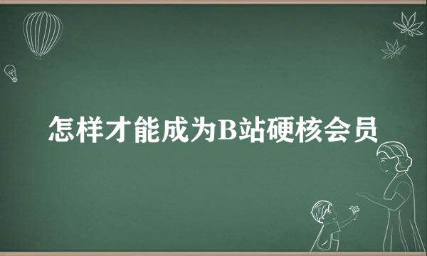 怎样才能成为B站硬核会员