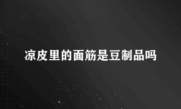 凉皮里的面筋是豆制品吗