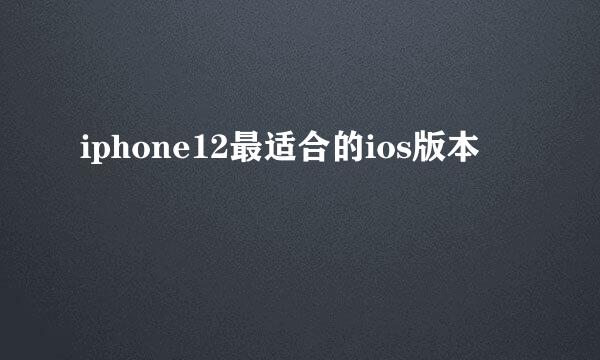 iphone12最适合的ios版本