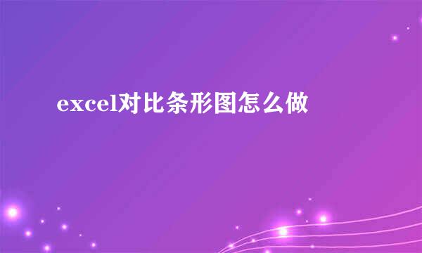 excel对比条形图怎么做