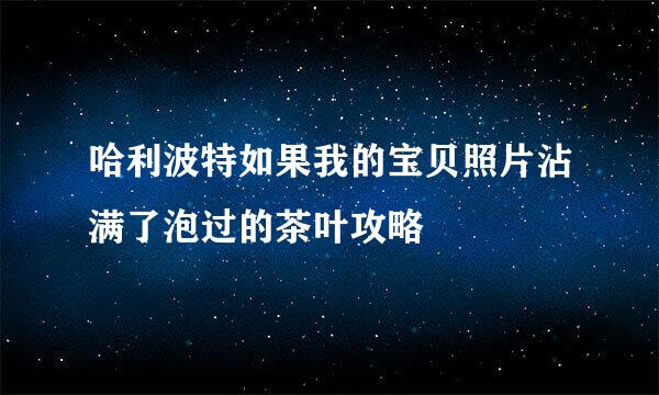 哈利波特如果我的宝贝照片沾满了泡过的茶叶攻略