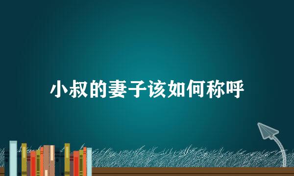 小叔的妻子该如何称呼