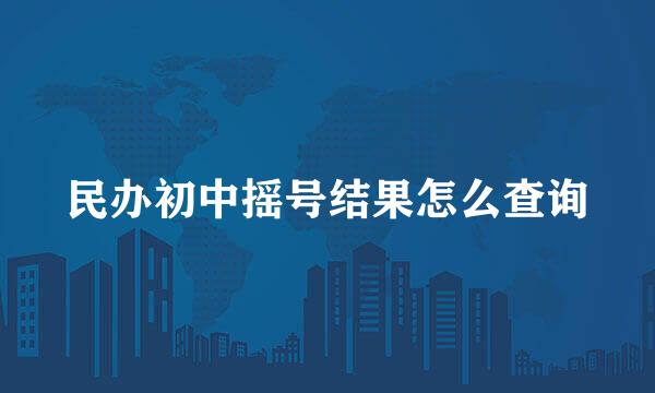 民办初中摇号结果怎么查询