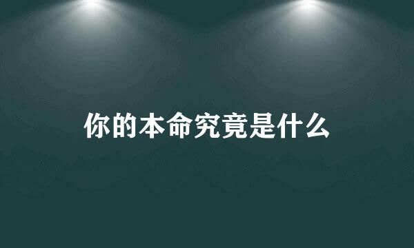 你的本命究竟是什么