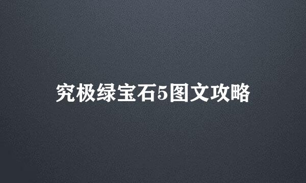 究极绿宝石5图文攻略