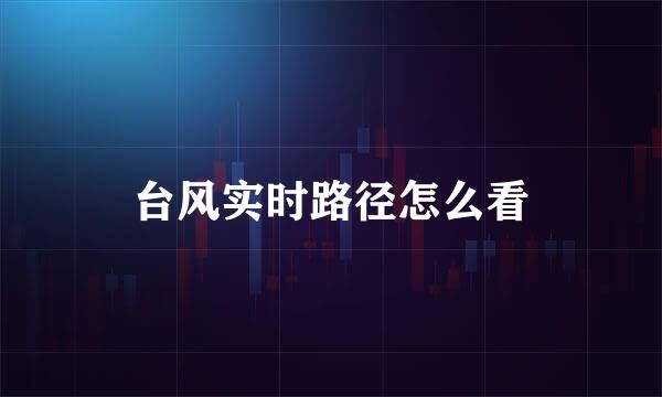 台风实时路径怎么看
