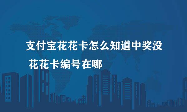 支付宝花花卡怎么知道中奖没 花花卡编号在哪