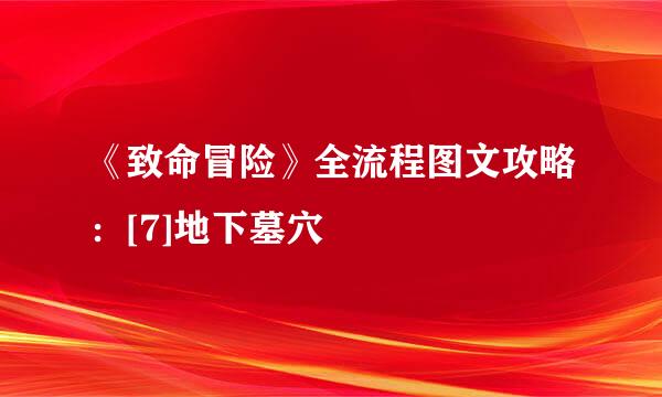 《致命冒险》全流程图文攻略：[7]地下墓穴