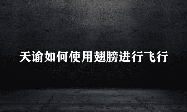 天谕如何使用翅膀进行飞行