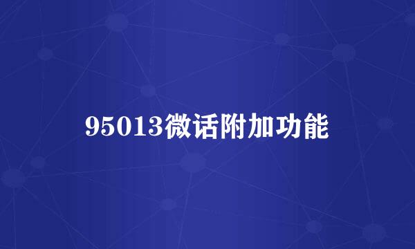 95013微话附加功能
