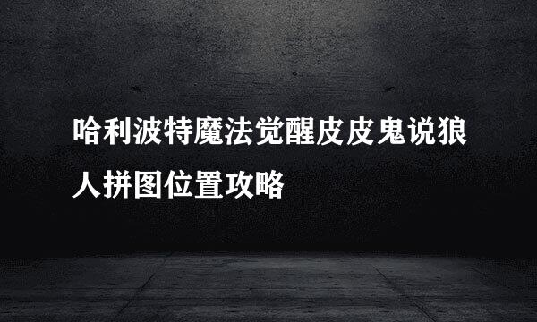 哈利波特魔法觉醒皮皮鬼说狼人拼图位置攻略