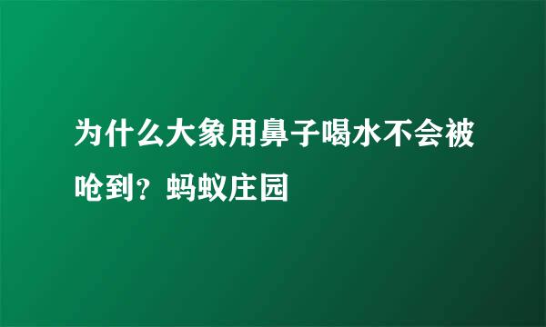 为什么大象用鼻子喝水不会被呛到？蚂蚁庄园