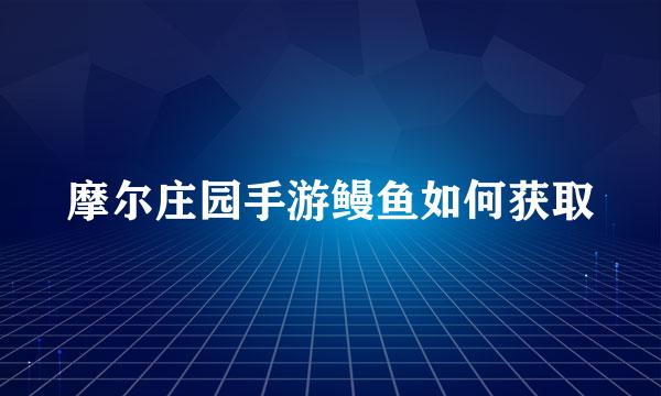 摩尔庄园手游鳗鱼如何获取