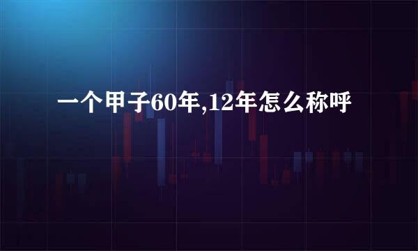 一个甲子60年,12年怎么称呼