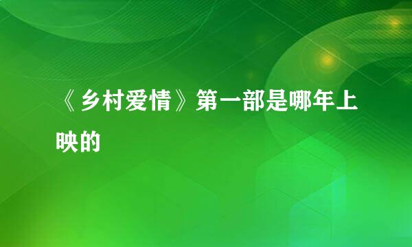 《乡村爱情》第一部是哪年上映的