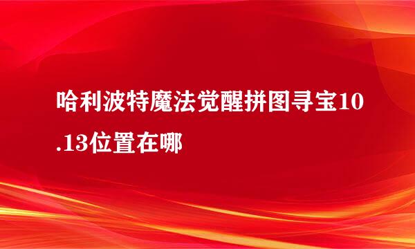 哈利波特魔法觉醒拼图寻宝10.13位置在哪