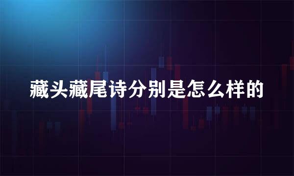 藏头藏尾诗分别是怎么样的