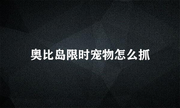 奥比岛限时宠物怎么抓