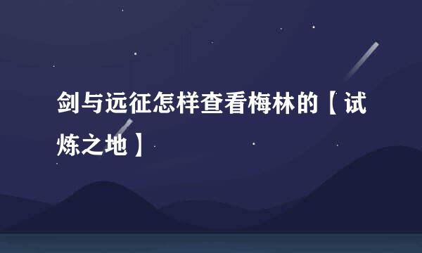 剑与远征怎样查看梅林的【试炼之地】