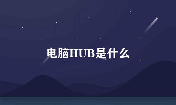 电脑HUB是什么