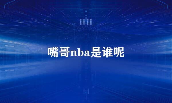 嘴哥nba是谁呢