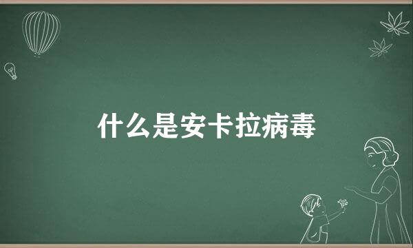 什么是安卡拉病毒
