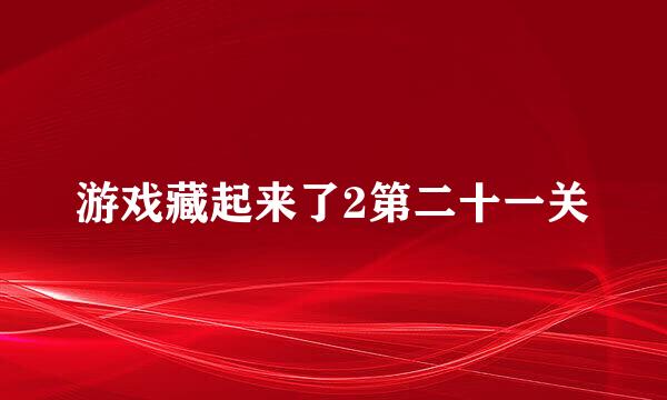 游戏藏起来了2第二十一关