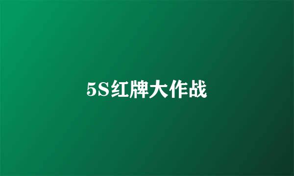 5S红牌大作战