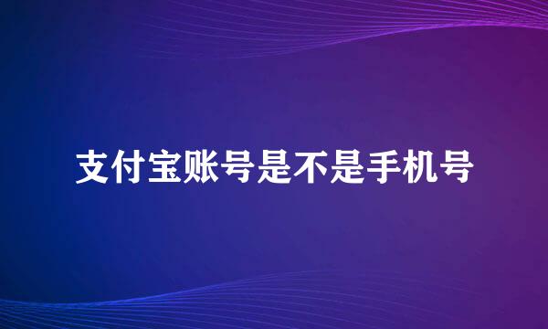 支付宝账号是不是手机号