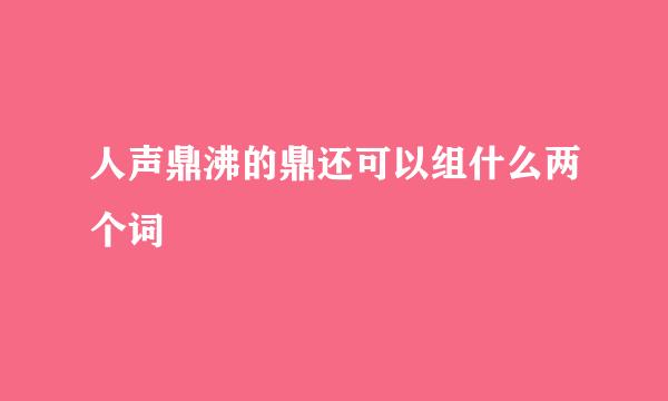 人声鼎沸的鼎还可以组什么两个词