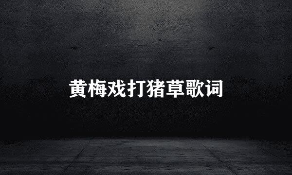黄梅戏打猪草歌词