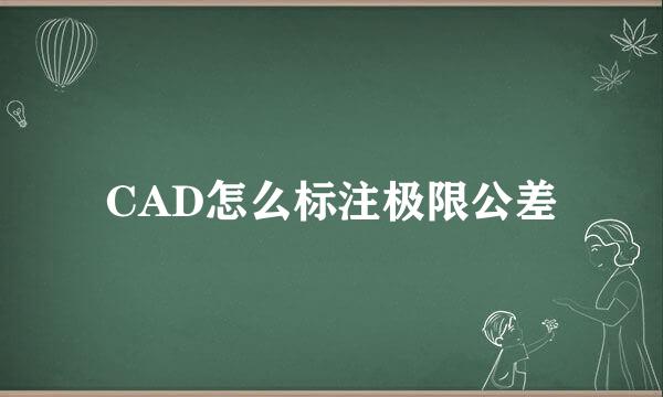 CAD怎么标注极限公差