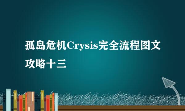 孤岛危机Crysis完全流程图文攻略十三