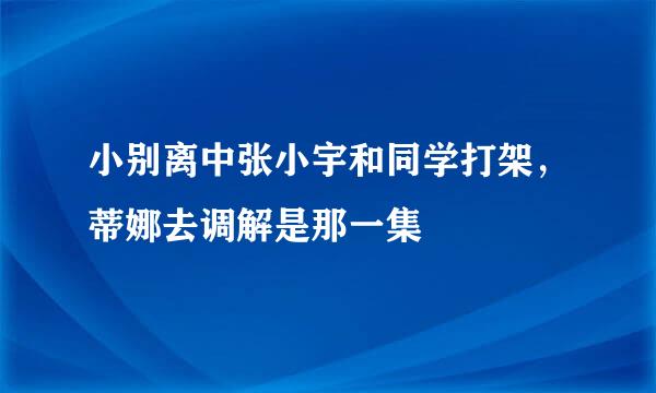 小别离中张小宇和同学打架，蒂娜去调解是那一集